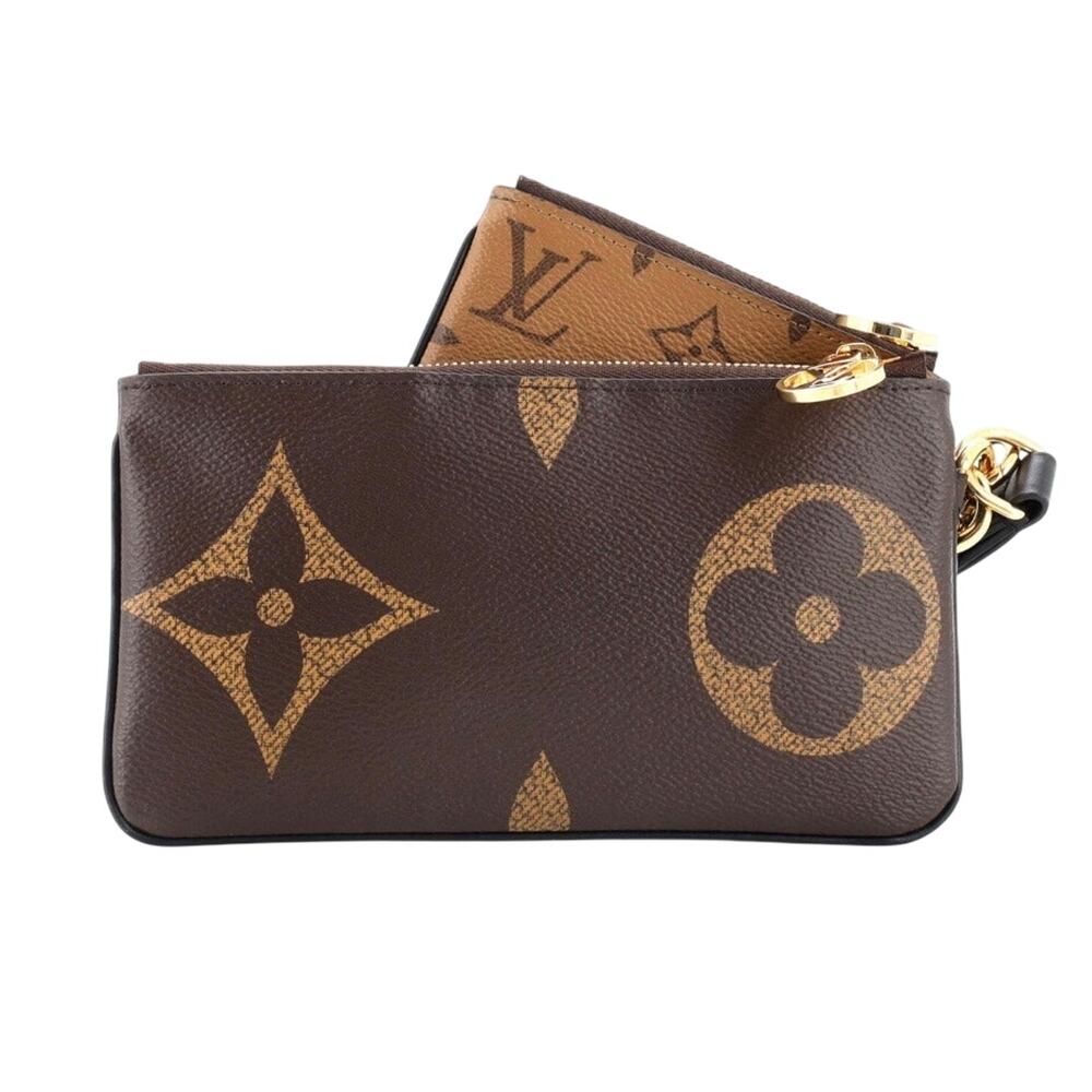 Louis Vuitton Reverse Monogram Trio Pouch Set Clutch Wristlet - Picture 3 of 7